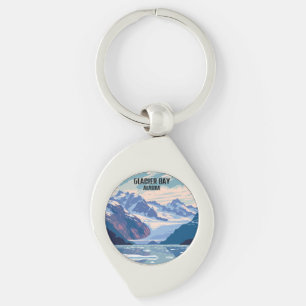 Glacier Bay National Park Alaska Vintage Reizen Sleutelhanger