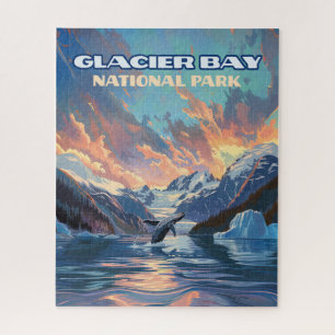 Glacier Bay National Park Alaska Whale Vintage Legpuzzel