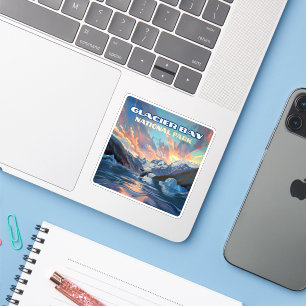 Glacier Bay National Park Alaska Whale Vintage Sticker