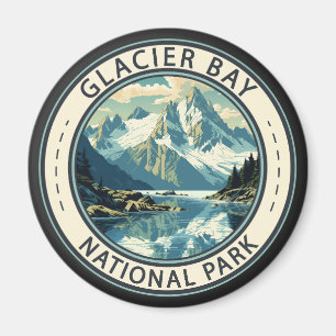 Glacier Bay National Park Illustratie Reiskunst Magneet