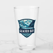 Glacier Bay National Park Illustratie Retro Glas (Voorkant)