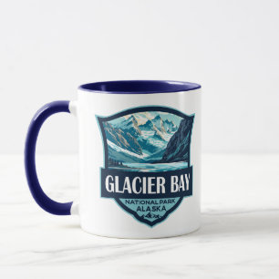 Glacier Bay National Park Illustratie Retro Mok