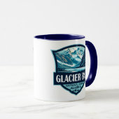 Glacier Bay National Park Illustratie Retro Mok (Voorkant rechts)