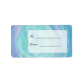 Glacier Blue Monogram Etiket (Voorkant)