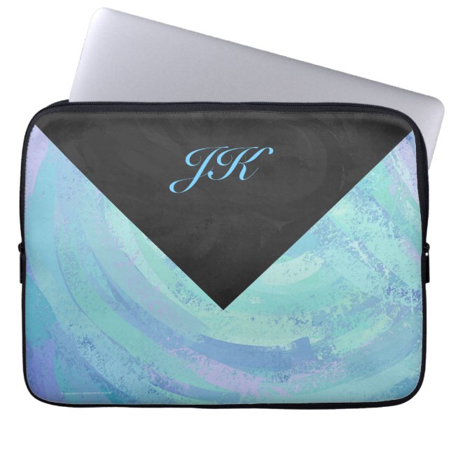 Glacier Blue Monogram Laptop Sleeve (Voorkant)