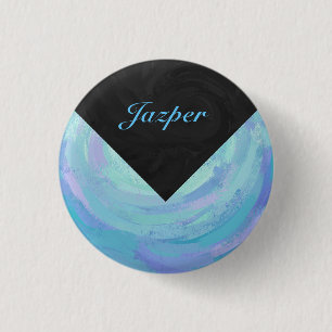 Glacier Blue Monogram Ronde Button 3,2 Cm