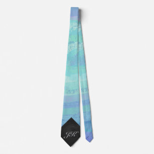 Glacier Blue Monogram Stropdas