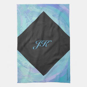 Glacier Blue Monogram Theedoek