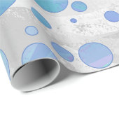 Glacier Blue Polka Dot Pattern Cadeaupapier (Rol Hoek)