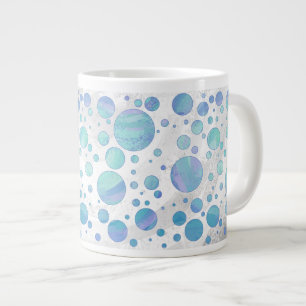 Glacier Blue Polka Dot Pattern Extra Grote Mok