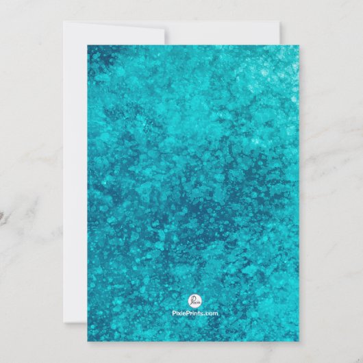 Glacier Blue religieuze uitnodiging (Achterkant)