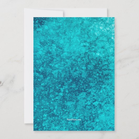 Glacier Blue-uitnodigingen Kaart (Achterkant)