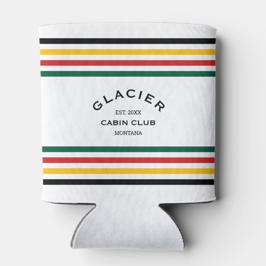 Glacier Cabin Club Custom Crest Park Stripe Blikjeskoeler (Achterkant)