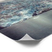 Glacier de l'Alaska foncé et dramatique | Poster (Coin)