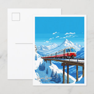 Glacier Express Zwitserland Reizen illustratie Briefkaart
