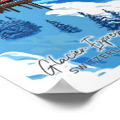 Glacier Express Zwitserland Reizen illustratie Poster (Hoek)