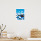 Glacier Express Zwitserland Reizen illustratie Poster (Keuken)