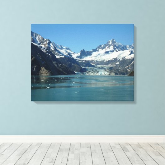 Glacier-Fed Waters van Alaska Canvas Afdruk (Insitu (Houten vloer))