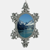 Glacier-Fed Waters van Alaska Tin Sneeuwvlok Ornament (Links)