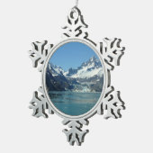 Glacier-Fed Waters van Alaska Tin Sneeuwvlok Ornament (Rechts)