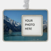 Glacier-Fed Waters van Alaska Verzilverd Kader Ornament (Voorkant)