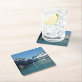 Glacier-Fed Waters van Alaska Vierkante Kartonnen Onderzetter (Insitu)