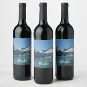 Glacier-Fed Waters van Alaska Wijn Etiket (Flessen)