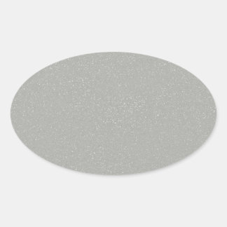 Glacier Grey met faux fine Glitter Ovale Sticker
