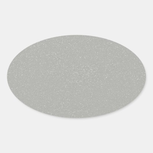 Glacier Grey met faux fine Glitter Ovale Sticker (Voorkant)