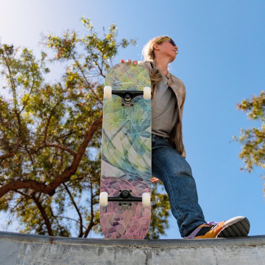 Glacier Ice Abstract Art Colorful Skateboard Deck (Extérieur 1)