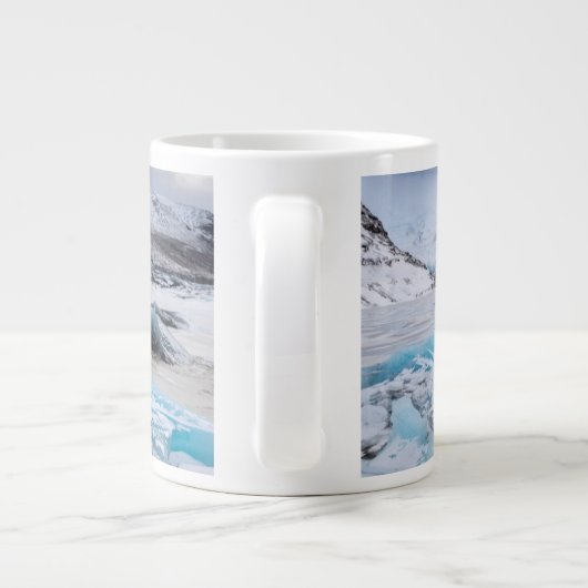 Glacier Ice-landschap, IJsland Extra Grote Beker (Achterkant)
