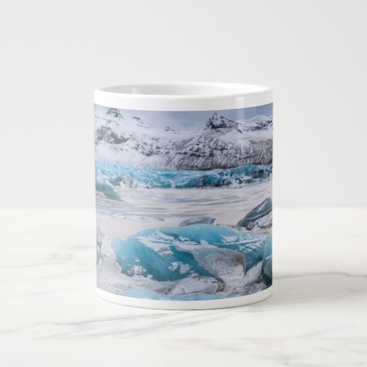 Glacier Ice-landschap, IJsland Extra Grote Beker (Voorkant)