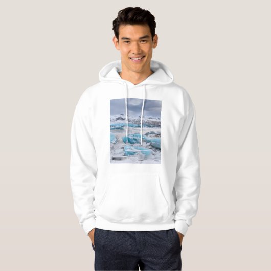 Glacier Ice-landschap, IJsland Hoodie (Voorkant volledig)
