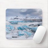 Glacier Ice-landschap, IJsland Muismat (Met muis)