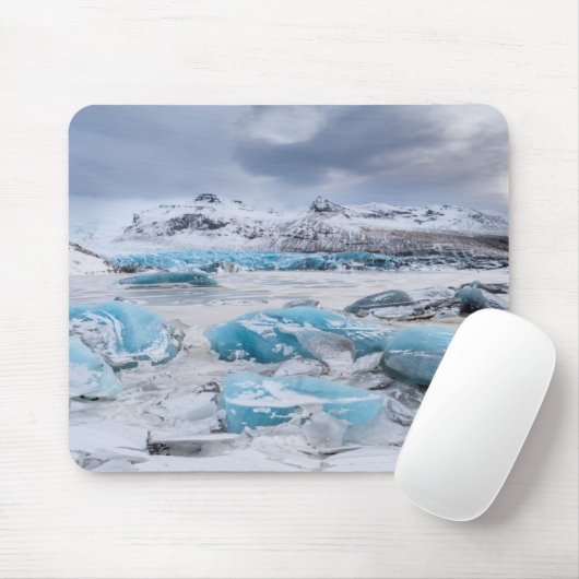 Glacier Ice-landschap, IJsland Muismat (Met muis)
