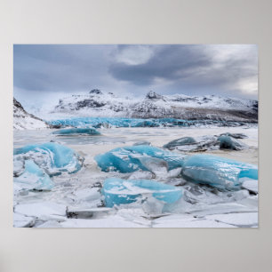 Glacier Ice-landschap, IJsland Poster