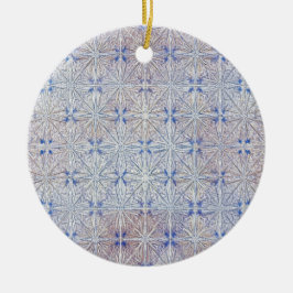 Glacier Lace — Delicate Snowflake Pattern Keramisch Ornament