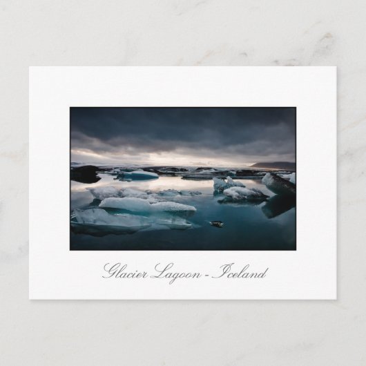 Glacier Lagoon, augustus 2009 #2c Sunset Briefkaart (Voorkant)