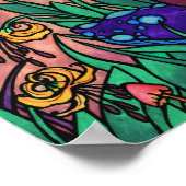 "Glacier Lily Fairy" paddenstoel Fantasy Forest Ar Poster (Hoek)