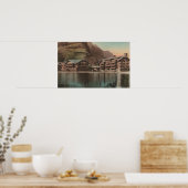 Glacier, MT - Uitzicht van het vele Glacier Hotel Poster (Keuken)