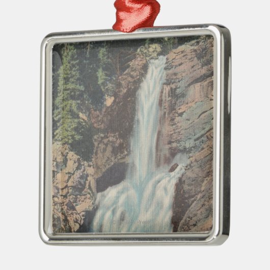 Glacier, MT - Uitzicht van Trick Herfsten & Medici Metalen Ornament (Links)