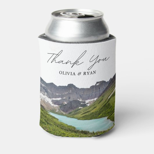 Glacier Nationaal Park Bruiloft Favor Custom Blikjeskoeler (Blikje Achterkant)