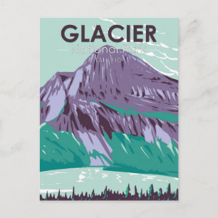 Glacier Nationaal Park Montana Hidden Lake  Briefkaart