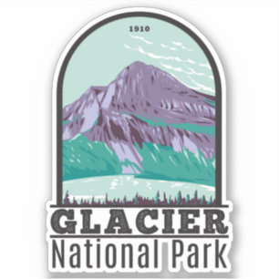 Glacier Nationaal Park Montana Hiddlen Lake Sticker
