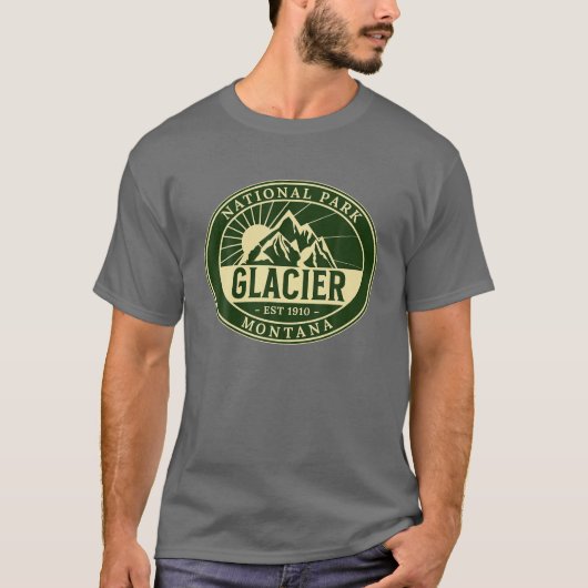 Glacier Nationaal Park Montana Hike T-shirt (Voorkant)