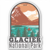 Glacier Nationaal Park Montana Sticker (Voorkant)