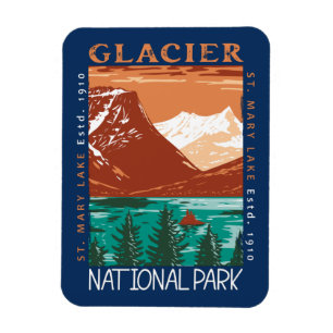 Glacier Nationaal Park Montana Verstoord Magneet