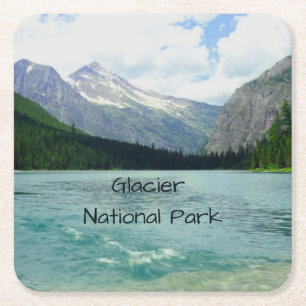 Glacier Nationaal Park Montana Vierkante Kartonnen Onderzetter