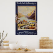Glacier Nationaal Park Waterton Lakes Poster (Keuken)