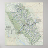 Glacier National Park 2026 map Poster (Voorkant)